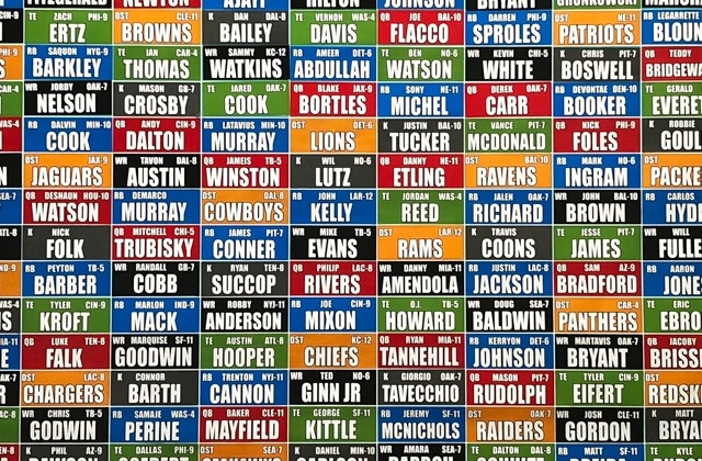 Fantasy Football Draft Board 2023 - Black Edition